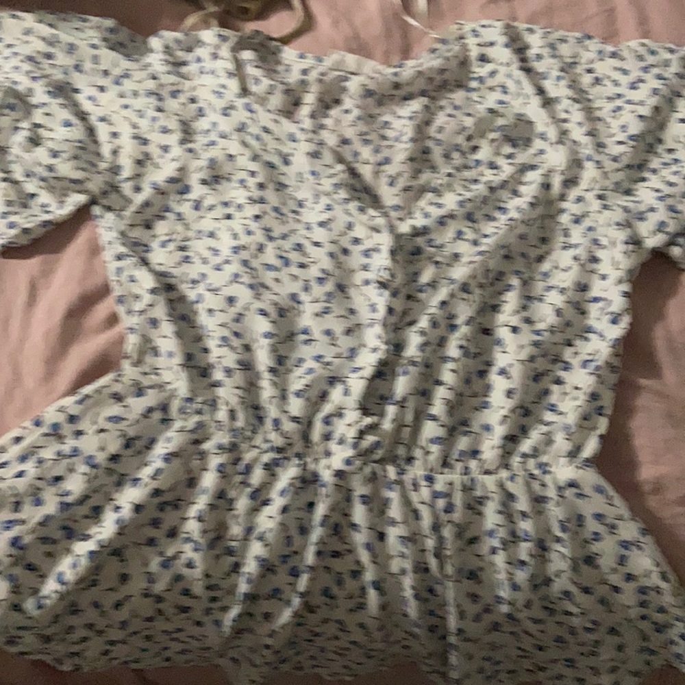 Short Sleeve Ruffled Blouse